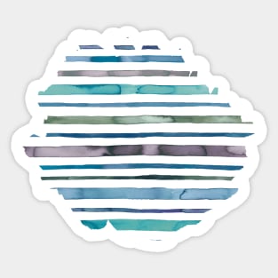 Nautical Sea Stripes Blue Sticker